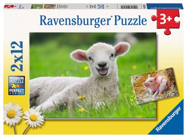 Unsere Bauernhoftiere Puzzle 2x12 Teile