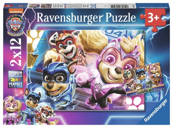 PAW Patrol: The Mighty Movie Puzzle 2x12 Teile