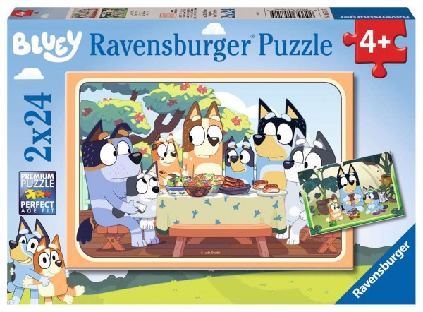 Bluey Auf geht's! Puzzle 2x24 Teile