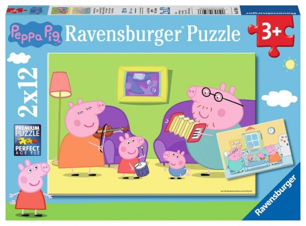 Zuhause bei Peppa Puzzle 2x12 Teile