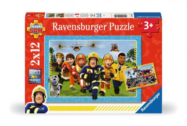 Feuermann Sam Die Rettung naht Puzzle 2x12 Teile