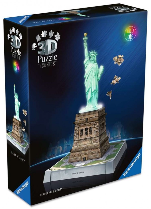 3D Puzzle Iconics: Freiheitsstatue - mit Licht